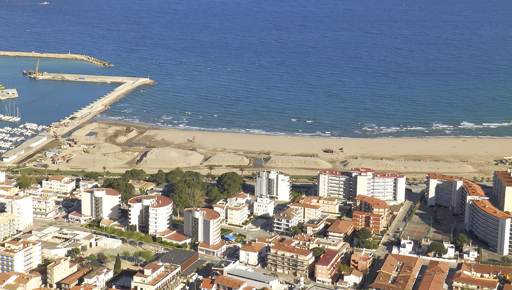 Diari d'obres Trasllat sorra platja gran