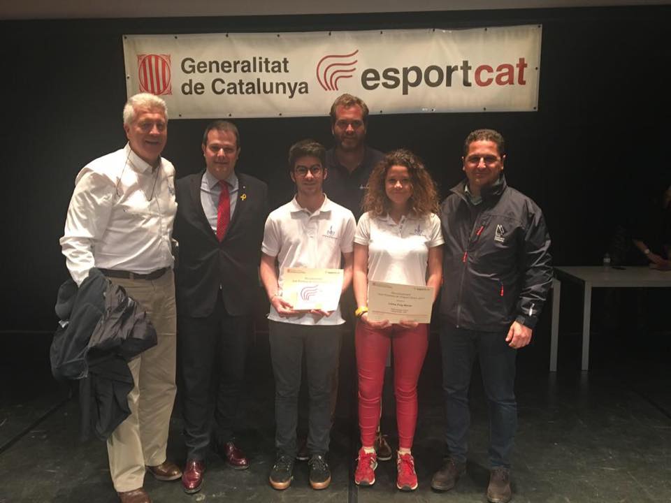 Lluïsa Puig y Oriol Piña reciben el reconocimiento Joves Promeses de l’Esport Gironí 2017